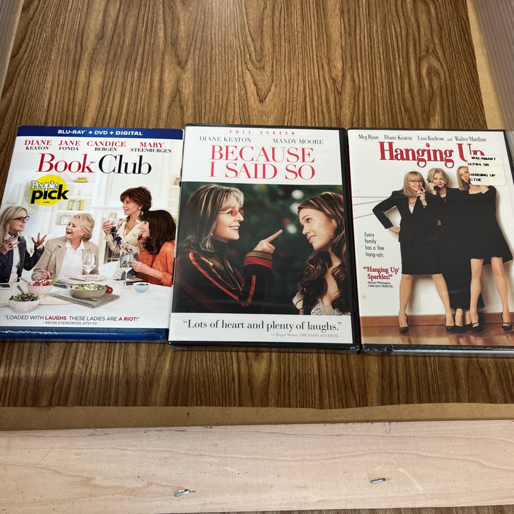 NWT Diane Keaton movie bundle 2 DVDs 1 BlueRay SaidSo HangingUp BookClub